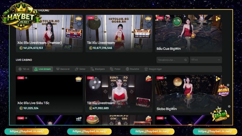 Những trò chơi Casino online hấp dẫn nhất HayBet