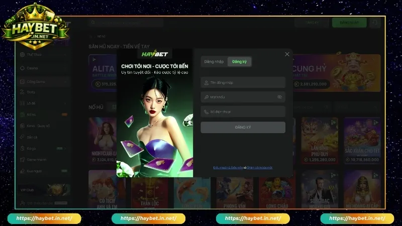 Các bước đăng ký và truy cập tài khoản Haybet dễ dàng