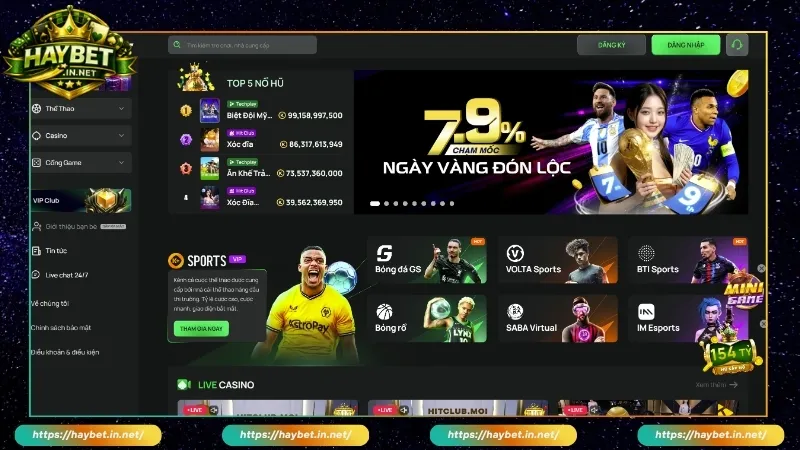 Nhà cái HAYBET cá độ bóng đá, casino online chuyên nghiệp 2026