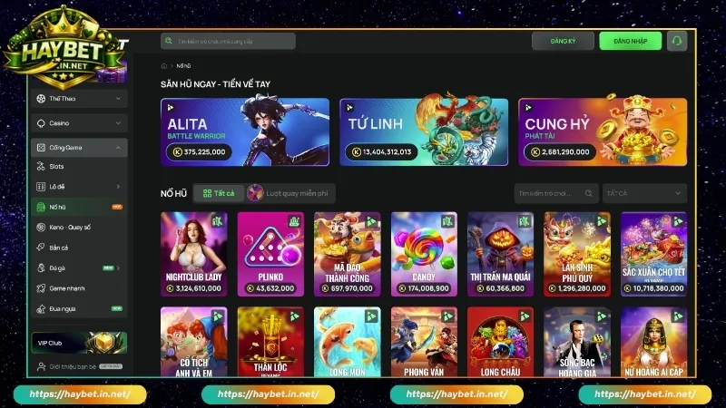 Slot game nổ hũ HAYBET có giá trị cao, nhiều game cạnh tranh